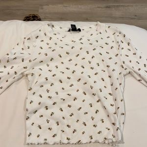 Flower white long sleeve